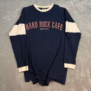 Hard-rock-cafe Men's Navy and Blue Shirt